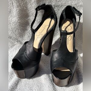 Elegant Black Platform Heels